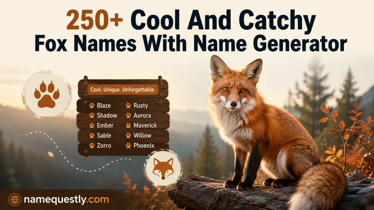 250+ Cool And Catchy Fox Names With Name Generator
