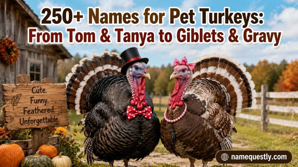 Names for Pet Turkeys: From Tom & Tanya to Giblets & Gravy