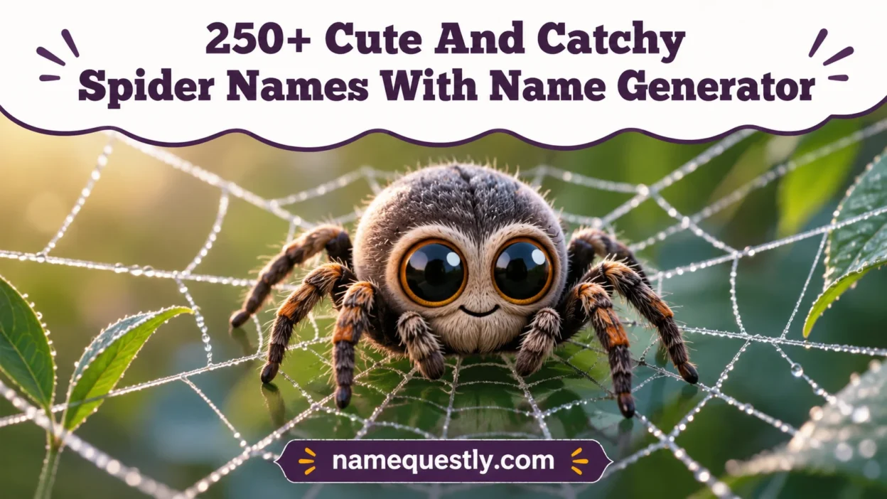 Cute And Catchy Spider Names With Name Generator