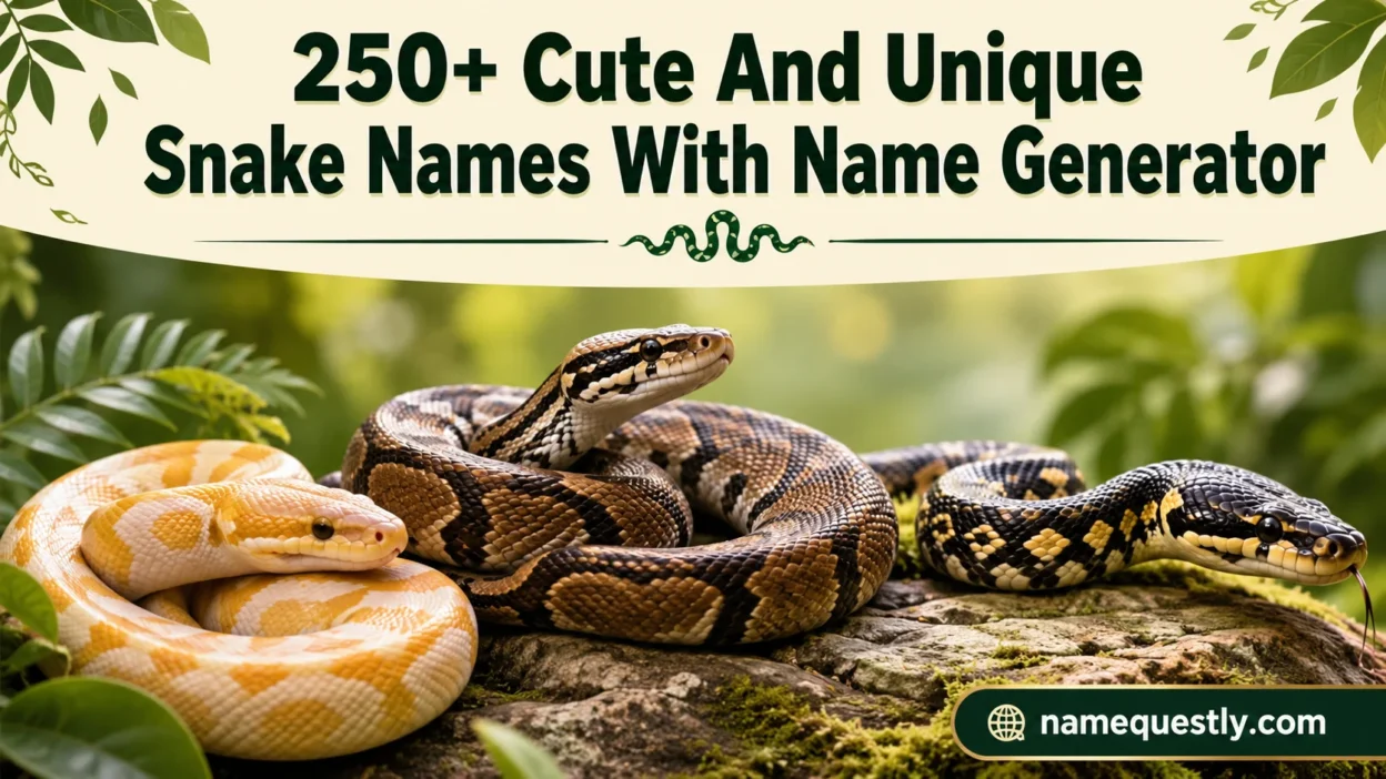 Cute And Unique Snake Names With Name Generator