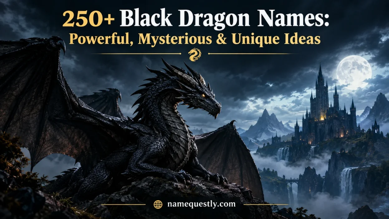250+ Black Dragon Names: Powerful, Mysterious & Unique Ideas