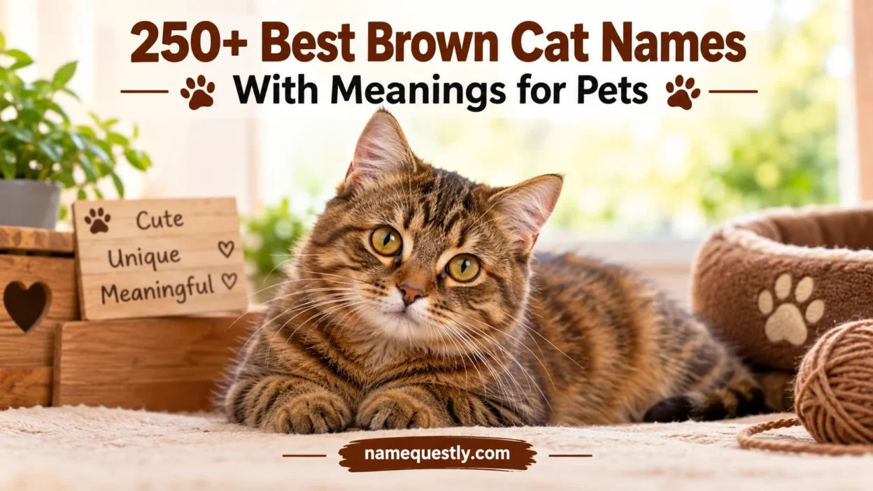 Best Brown Cat Names With Meanings for Pets