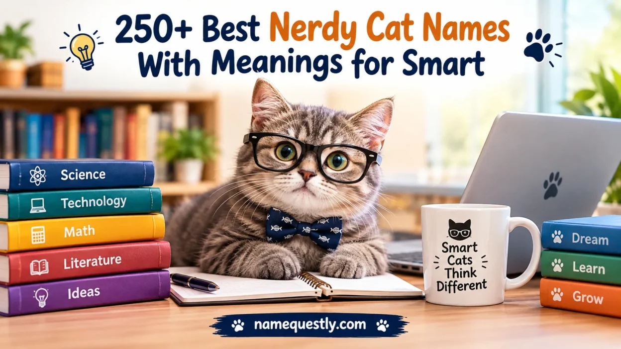 Best Nerdy Cat Names With Meanings for Smart